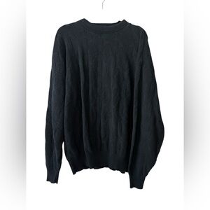 John Weitz Classic Navy Sweater for Men 100% Cotton Made in USA